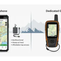 Smartfon z mapą i dedykowany GPS z mapą, porównanie urządzeń do nawigacji w terenie.