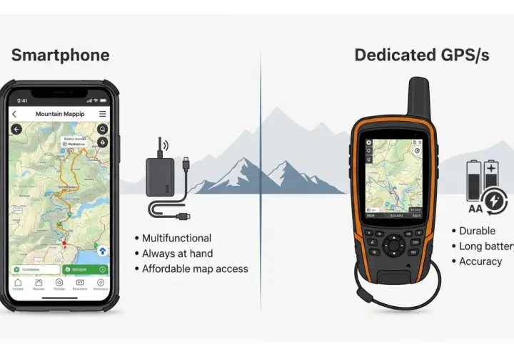 Smartfon z mapą i dedykowany GPS z mapą, porównanie urządzeń do nawigacji w terenie.