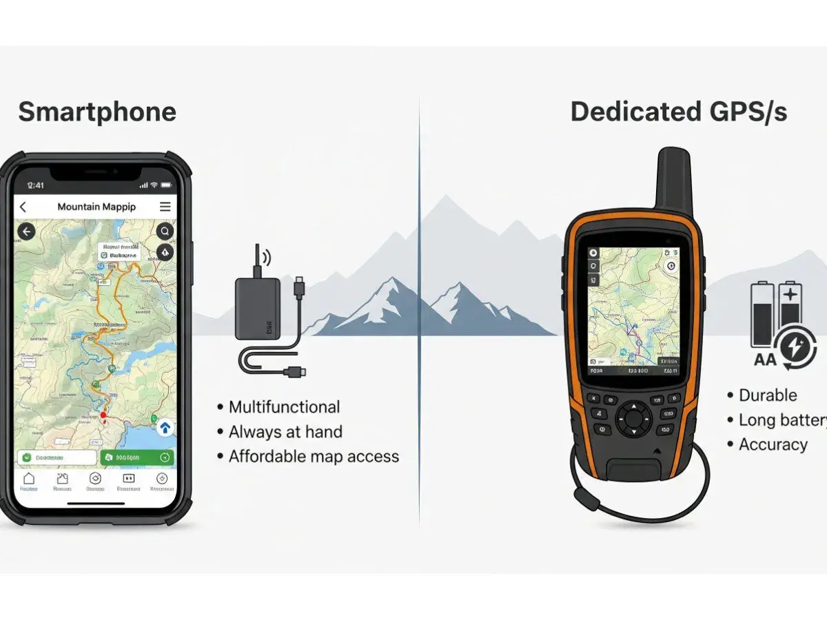 Smartfon z mapą i dedykowany GPS z mapą, porównanie urządzeń do nawigacji w terenie.