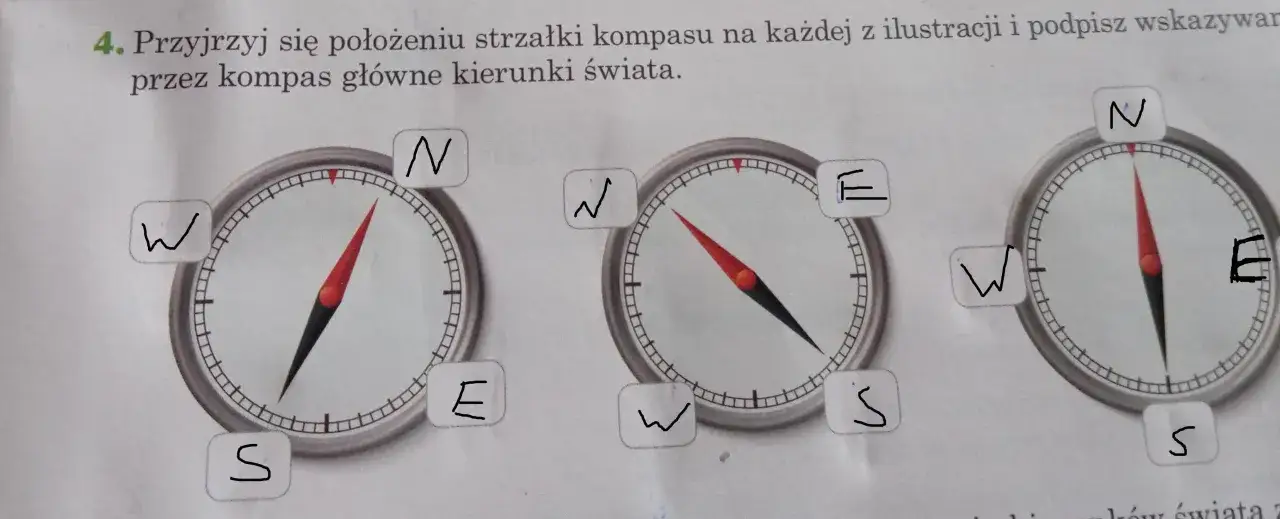 Kompas z czerwoną strzałką