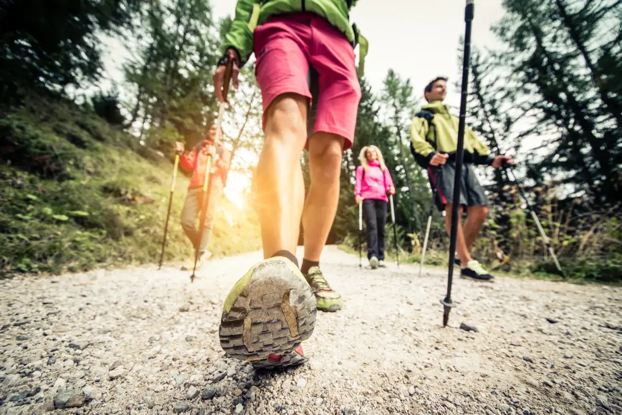 technika naprzemienna kij&oacute;w trekkingowych